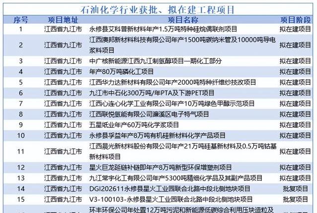 九江石化电力项目密集批复，产业链短板如何一步步补齐？
